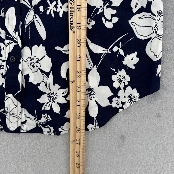 Lauren Ralph Lauren Slim Fit Floral Stretch Cotton Button Down Shirt Women's 4 - Picture 13 of 13